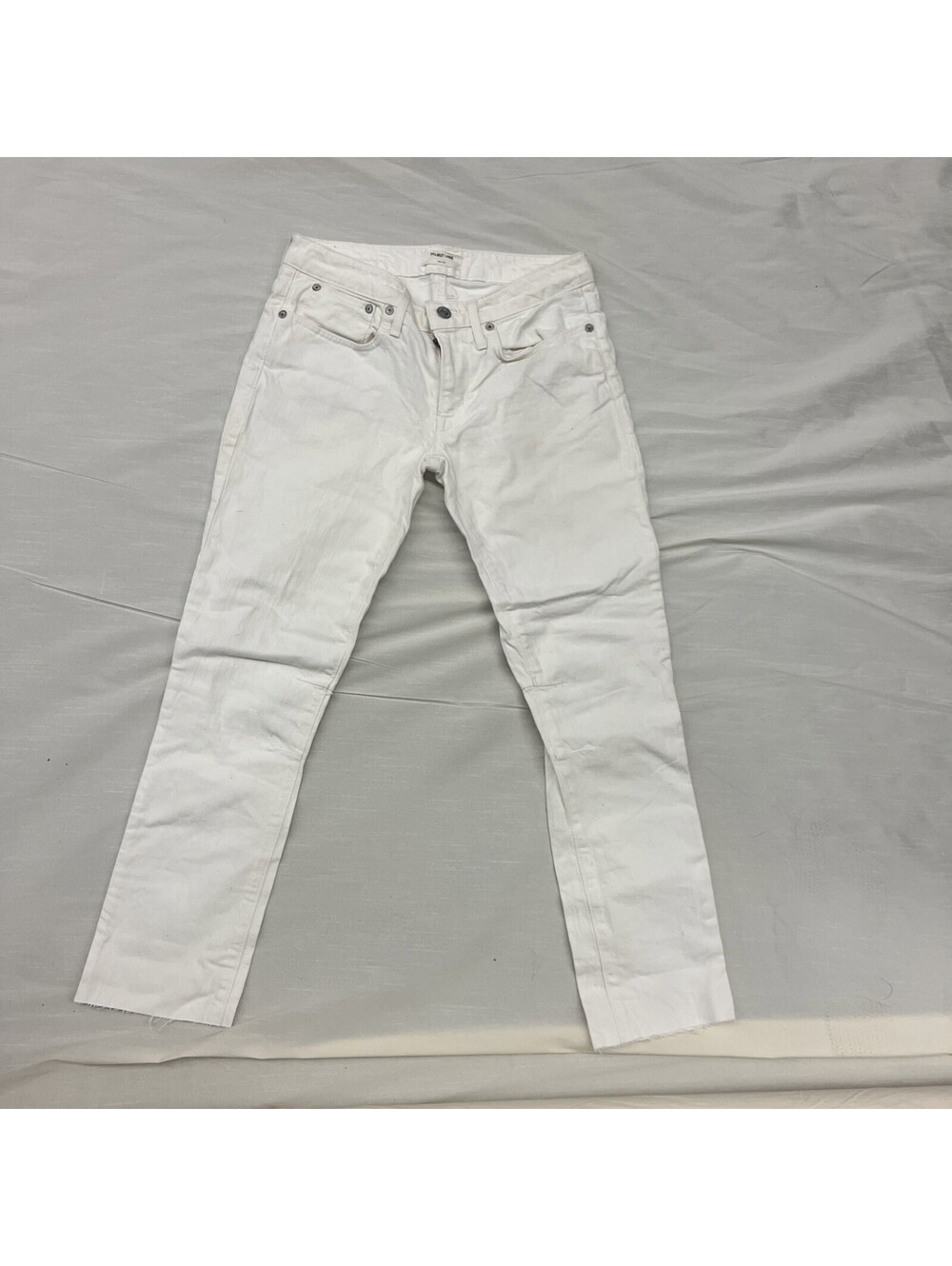 Helmut Lang Off White Cream Denim Jeans Waist 26 cropped 24